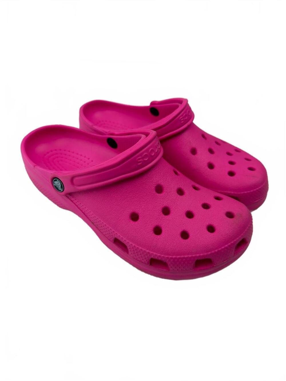 Crocs Classic Clog M9 W11 Hot Pink Slip On Casual Comfort Shoes